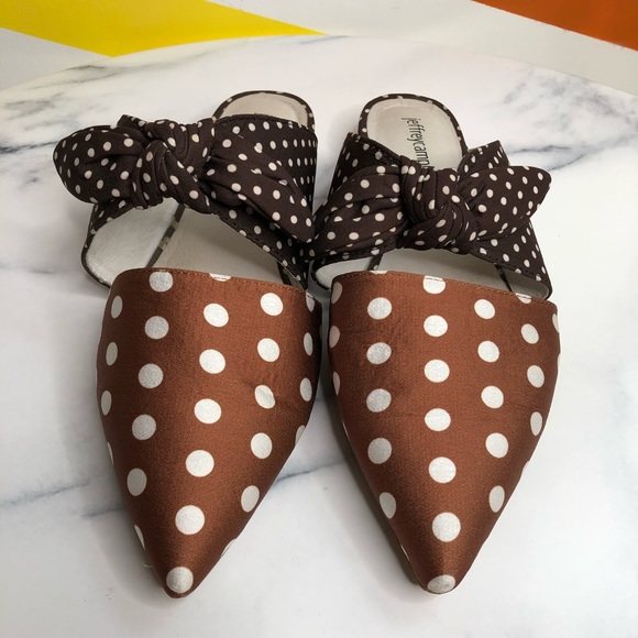 jeffrey campbell polka dot charlin mules